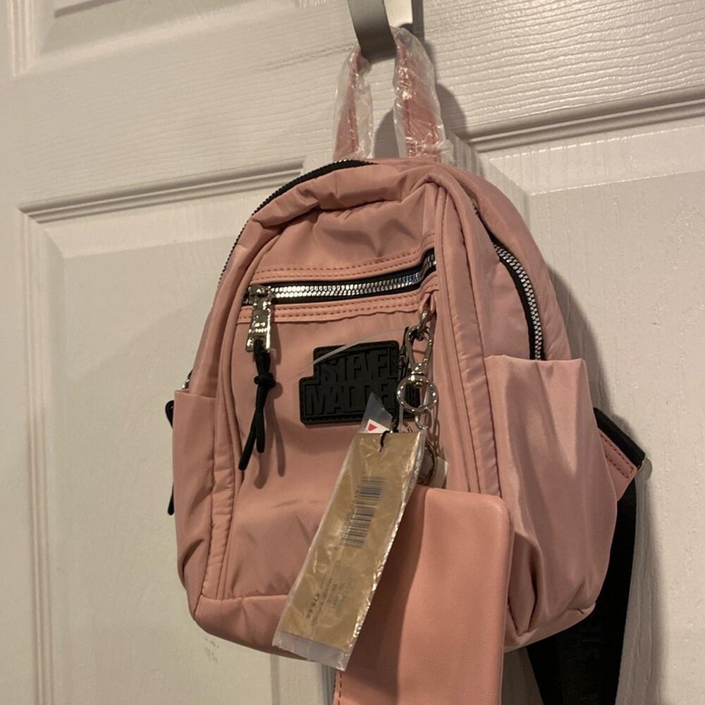 BNWT STEVE MADDEN BEvie Monochromatic Nylon Small Backpack with Pouch